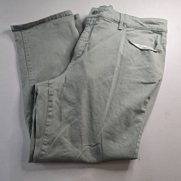 Charter Club Pants Women's 22W Green Lexington Straight Ankle - Picture 8 of 16